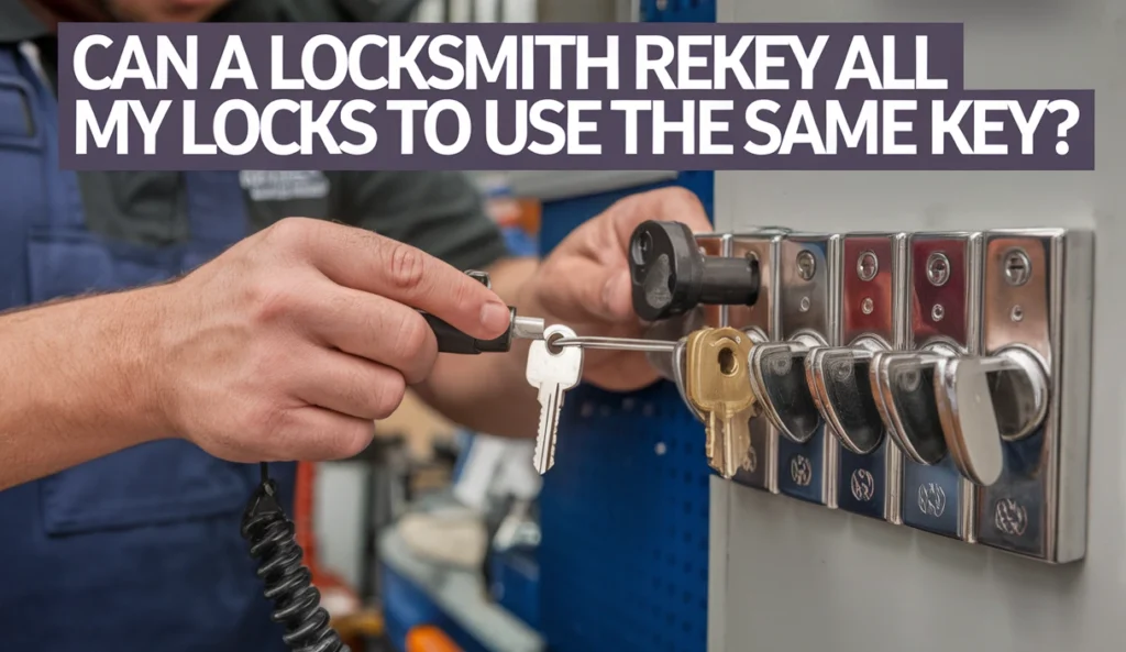 Can A Locksmith Rekey All My Locks To Use The Same Key?