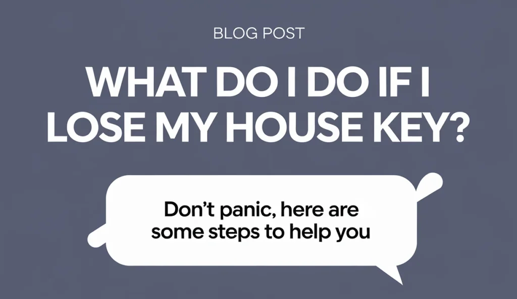 Lost Your House Key? Here's Your Complete Survival Guide